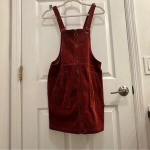 wild fable Rust-Orange Corduroy Pinafore